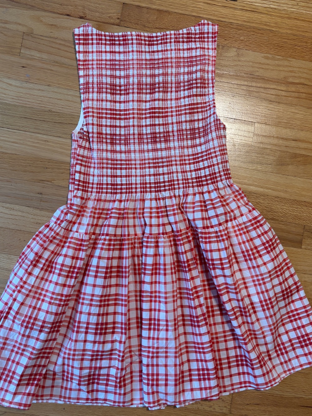 Hill House Women’s Red and White Plaid Sleeveless Nap Dress - Picture 3 of 4